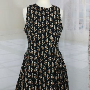 H&M black pelicans summer dress NWOT